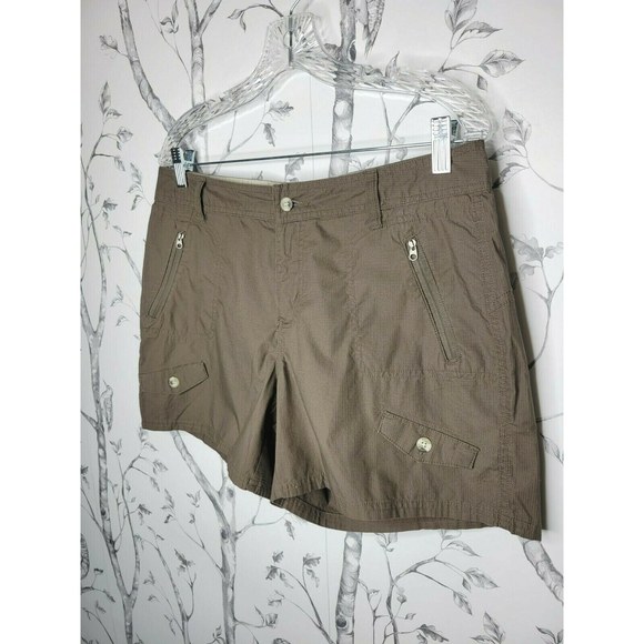 COLUMBIA XCO Shorts Brown Hiking Outer Sportswear Lightweight Cotton - Picture 2 of 5